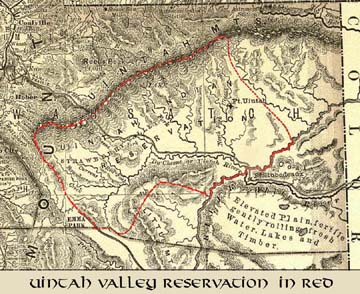 1876 Map Uintah Valley Reservation