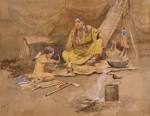 plains indian woman and child